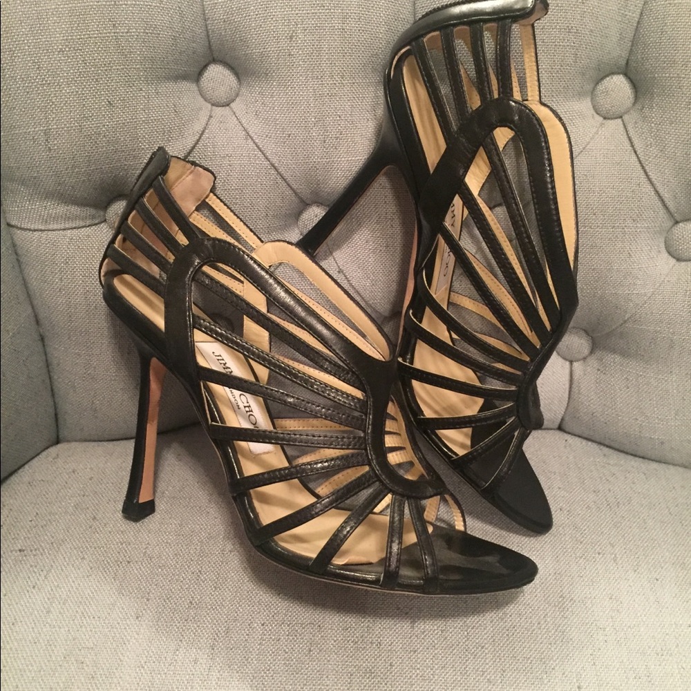 Jimmy Choo Black Sandal 6 1/2